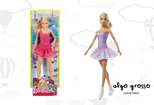 BARBIE QUIERO SER PATINADORA HIELO MUÑECA DE 29CM art.FWK89/FWK90