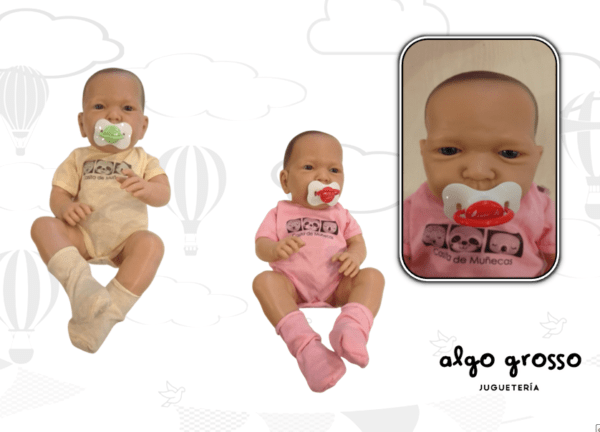 BEBE MIA/ASTOR CON BODY Y CHUPETE 45CM CASITA DE MUÑECAS art.126B