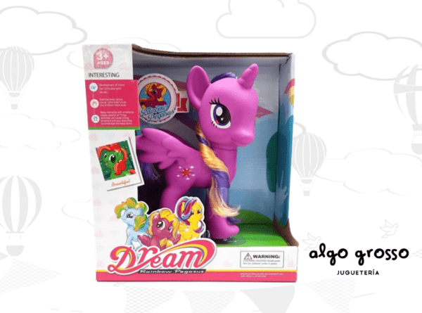 DREAM RAINBOW PEGASUS PONY DE 20CM + ACCESORIOS art.1524579