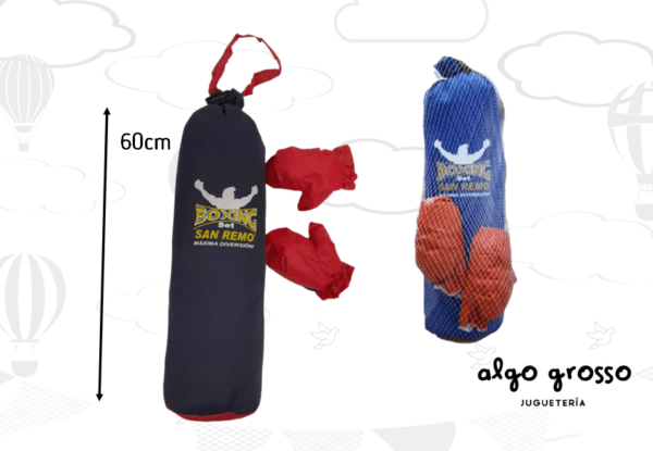 SET DE BOXEO BOLSA CON 2 GUANTES 60CM art.106724