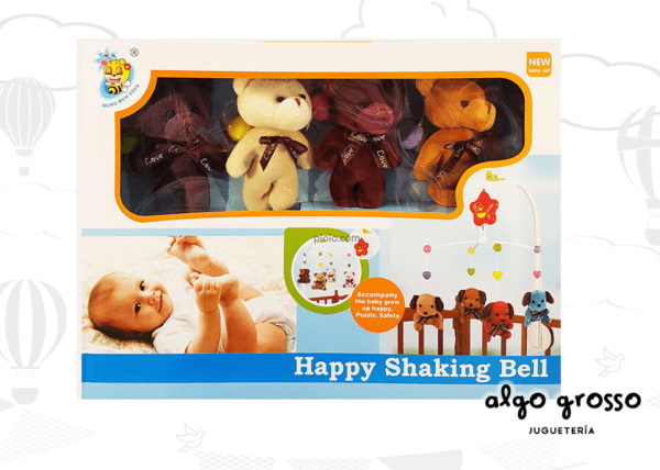 CUNERO MOVIL PELUCHE ANIMALITOS "CAMPANA FELIZ" art.162711