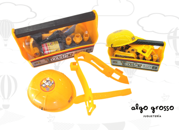 SET DE HERRAMIENTAS CAJA+CASCO+CINTO EN RED art.A200554