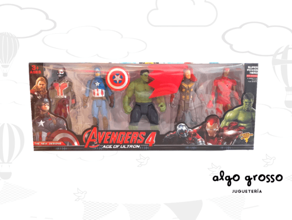 AVENGERS 5 FIGURAS 15CM ALTERNATIVOS