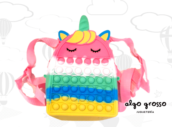 MOCHILA POPIT UNICORNIO 25X18CM art.P256