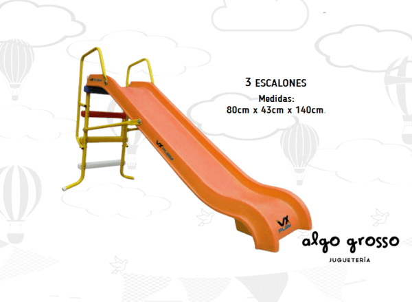 TOBOGAN 3 ESCALONES PLASTICO Y METAL art.JRA-1303