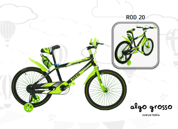 BICICLETA ROD 20 MTB VERDE/NEGRO art.3314
