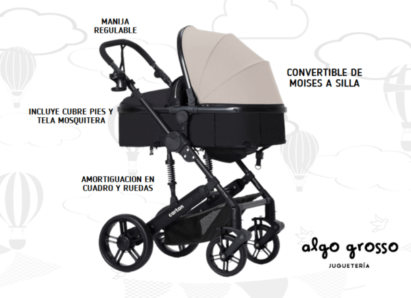 COCHE BEBE CONVERTIBLE MOISES/ASIENTO art.SLT550