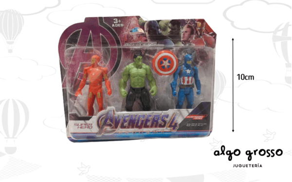 AVENGERS FIG X3 10CM BLISTER "ALTERNATIVO" art.1820-3