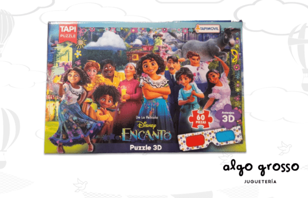 PUZZLE ENCANTO 3D 60PS C/ANTEOJOS INCLUIDOS art.DEN01156