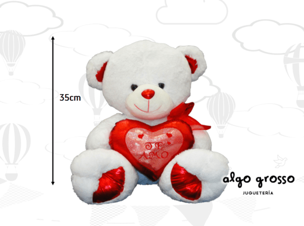 OSO DE PELUCHE CON CORAZON BRILLO 54CM art.2356