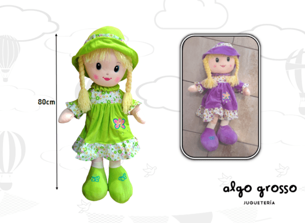MUÑECA DE TRAPO CON VESTIDO art.2506
