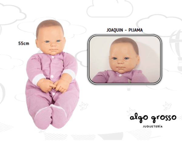 BEBE JOAQUI PIJAMA - CUERPO SOFT 50CM- CASITA DE MUÑECAS art.112