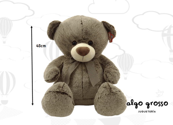 OSO SENTADO JASPEADO CON MOÑO 48CM art.9508