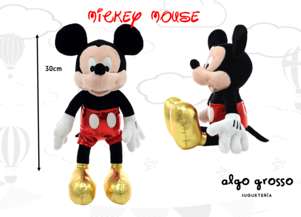 MICKEY BRILLOSO PELUCHE ORIGINAL 30CM art.MY035
