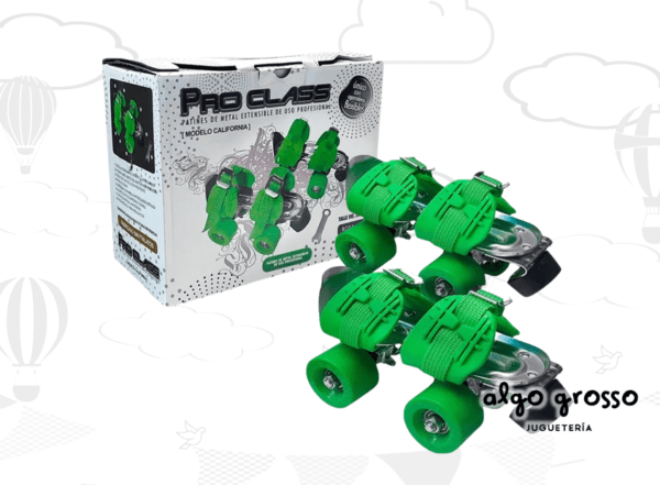 PATIN METAL VERDE 28 AL 41 PRO CLASS CALIFORNIA art.960