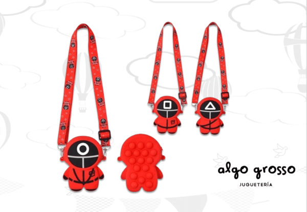 CARTERA JUEGO DEL CALAMAR POP IT 9X12CM