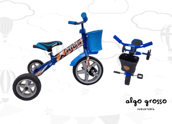TRICICLO CAÑO-METAL TURBO FAST RUEDAS CAUCHO 70CM art.T110