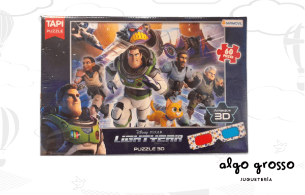 PUZZLE BUZZ LIGHTYEAR 3D 60PS C/ANTEOJOS INCLUIDOS art.DLY01176