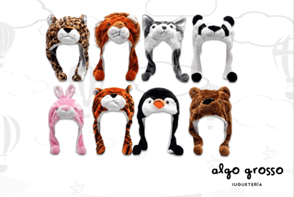 GORRO PELUCHE ANIMALES SURTIDOS