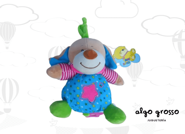 CUNERO MUSICAL ANIMALITOS SOFT CON MORDILLO 30CM art.B6209