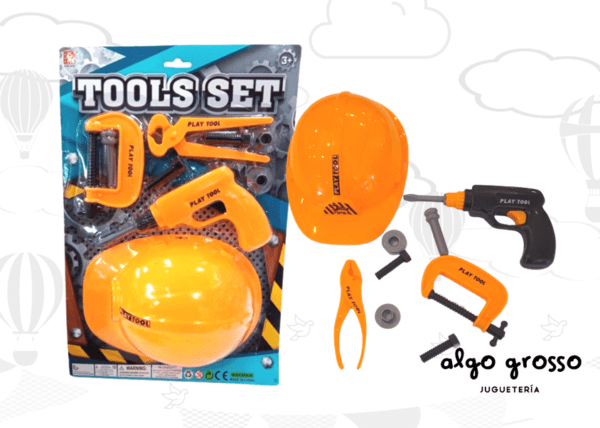 SET HERRAMIENTAS EN BLISTER + CASCO TOOLS SET art.53264