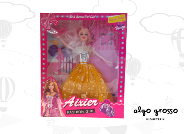 MUÑECA AIXIER CHICA DE MODA 29CM + ACCESORIOS art.52670