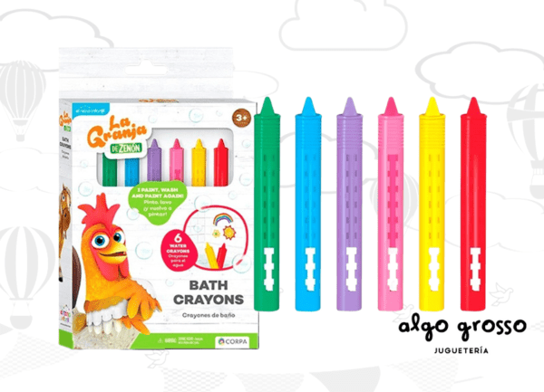 LA GRANJA DE ZENON 6 CRAYONES DE BAÑO art.LGZ300