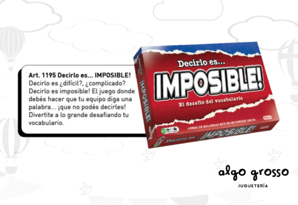 DECIRLO ES IMPOSIBLE JUEGO DE MESA art.1195