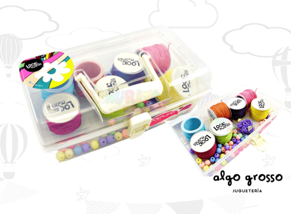 VALIJA CON CORDONES COLOR PARA ARMAR BIJOU art.LOOK57