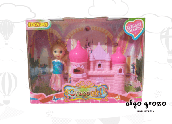 MINI CASTILLO Y MUÑECA DE 11CM art.123-212