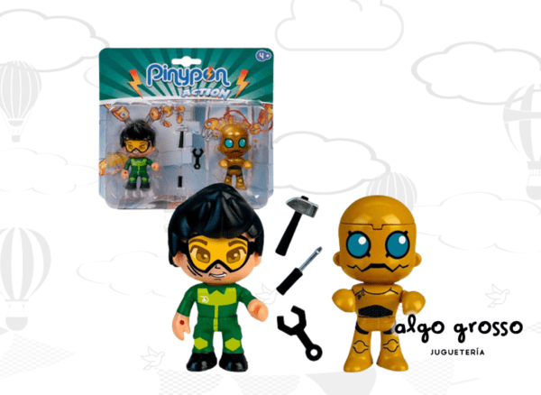 PINYPON ACTION 2 FIGURAS + ACCESORIOS BLISTER art.17034