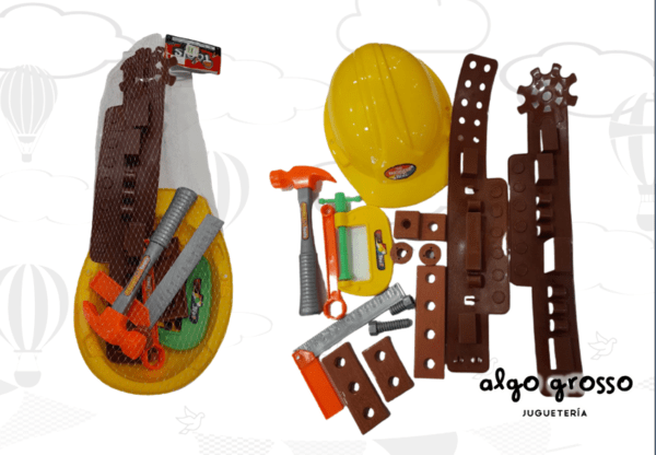 SET HERRAMIENTRAS EN RED CASCO + CINTO ACCESORIOS art.SY2A-3