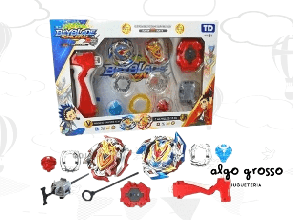 BEYBLADE 2 TROMPO CON LANZADOR SUPER SERIE "ALTERNATIVO"