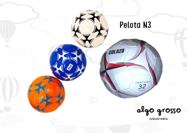 PELOTA DE FUTBOL N3 GOLAZO SIMIL CUERO art.FD10100
