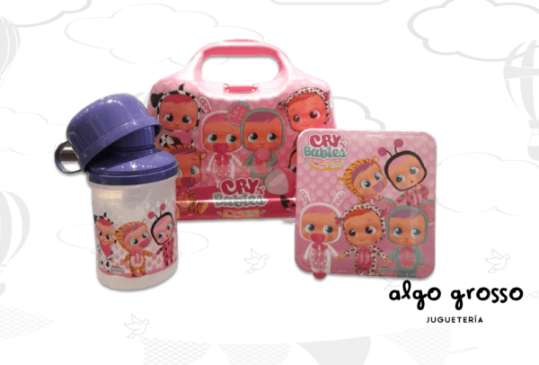 LUNCHERA PLASTICA CRY BABIES BOTELLA TAZA SANDWICH art.6979