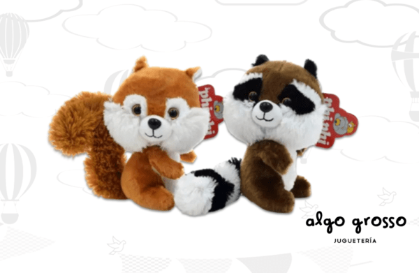ARDILLA/MAPACHE PELUCHE SENTADO 20CM art.1617