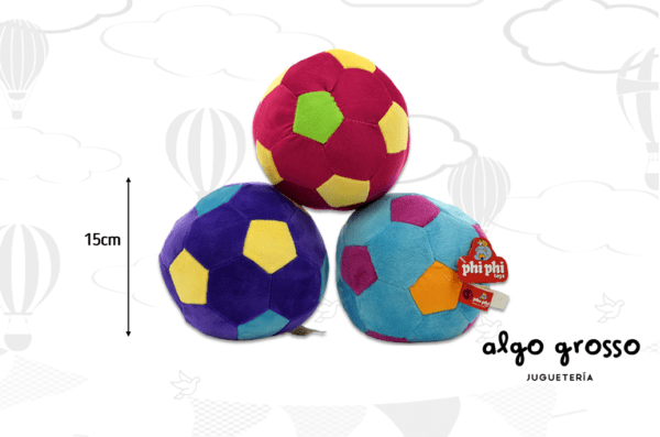 PELOTA SOFT PELUCHE CON SONIDO 15CM art.2299