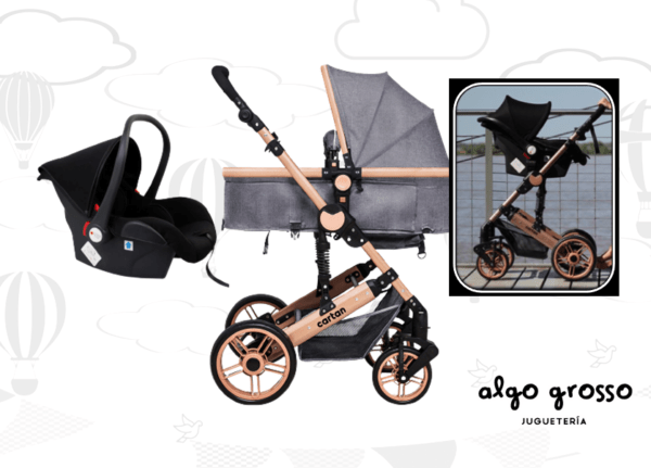 COCHE DE BEBE CONVERTIBLE MOISES/ASIENTO PLUS + HUEVITO art.SLT350PLUS