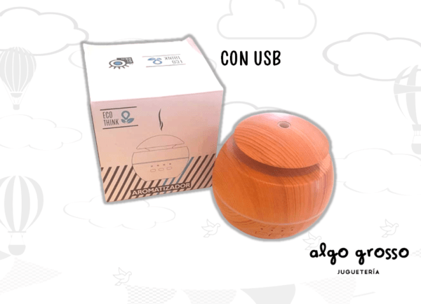 AROMATIZADOR GLOBO SIMIL MADERA CON USB art.8740