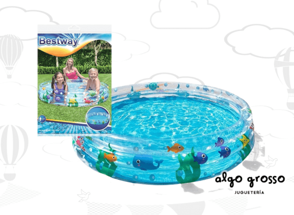 BESTWAY PILETA 3 ANILLOS "MUNDO MARINO" 152x30cm art.51004