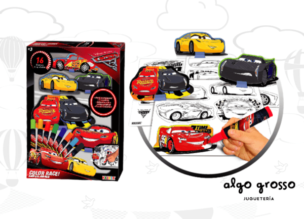 COLOR RACE "CARS" 16 SILUETAS PARA COLOREAR art.3521