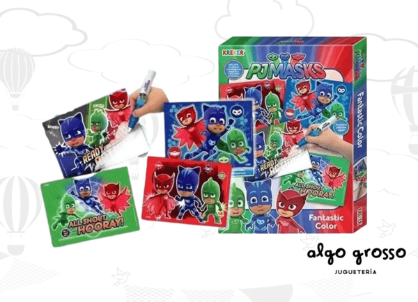 PJ MASK 4 LAMINAS FANTASTIC COLOR MARCADOR MAGICO art.50005