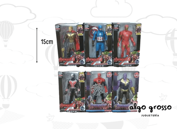 AVENGERS FIGURA CON LUZ 15CM EN CAJA "ALTERNATIVO" art.2161