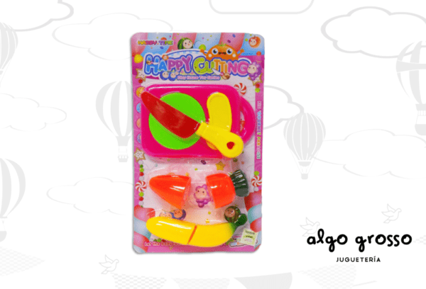 FRUTAS Y VERDURAS C/ABROJO HAPPY CUTTING BLISTER 16X27CM art.50662