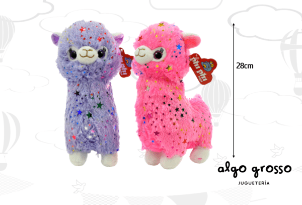 LLAMA PELUCHE CON ESTRELLAS MULTICOLOR  art.4163