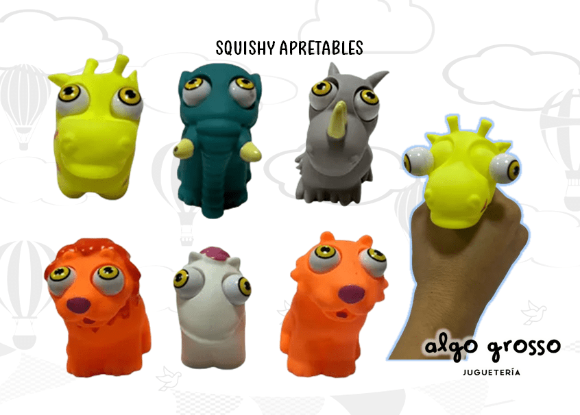 Muñeco Antiestrés Big Eyes Ditoys Squishy Colección Apretalo