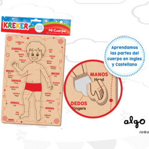 MI CUERPO PLANCHA GOMA EVA C/NOMBRES 23X33CM art.334