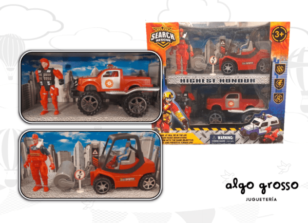 SET RESCATE "2 FIGURAS + 2 VEHICULO" art.BL6784