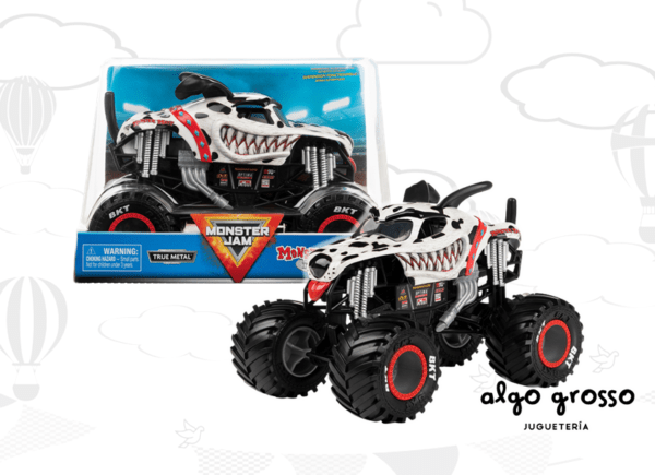 MONSTER JAM DALMATIAN VEHICULO METAL SUSPENSION 1:24 art.60859