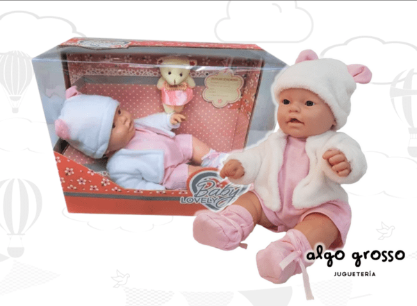 BABY LOVELY BEBE RECIEN NACIDO DE 30CM + ACCESORIOS art.842